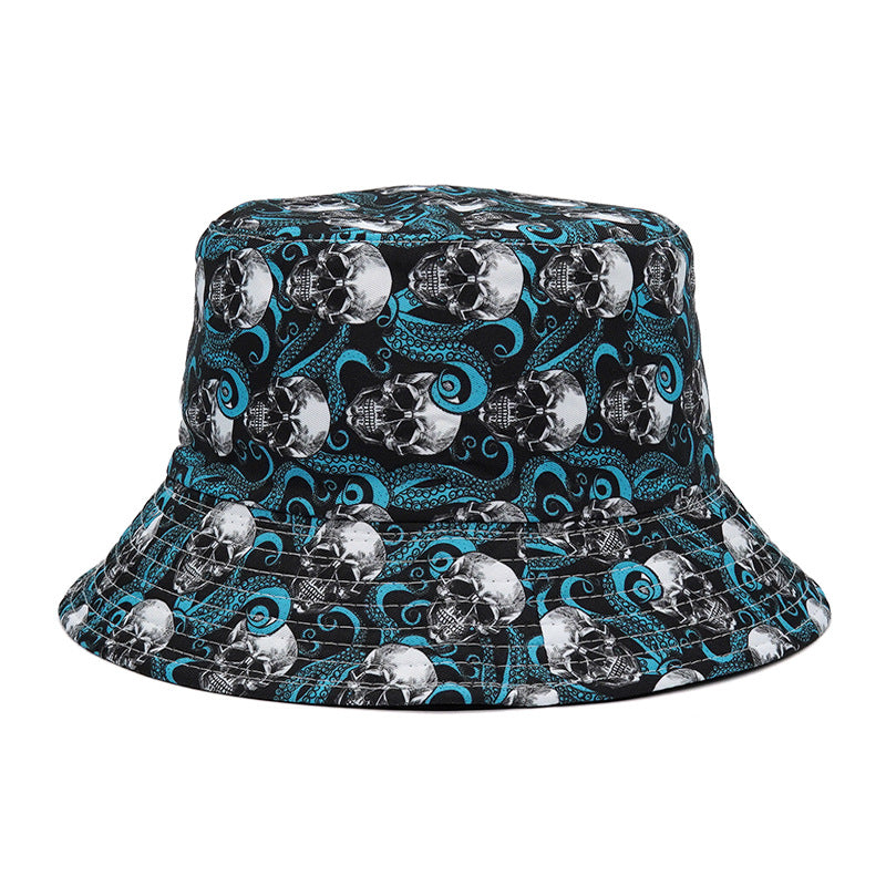 Wholesale  printing fisherman hat graffiti  double-sided basin hat tide