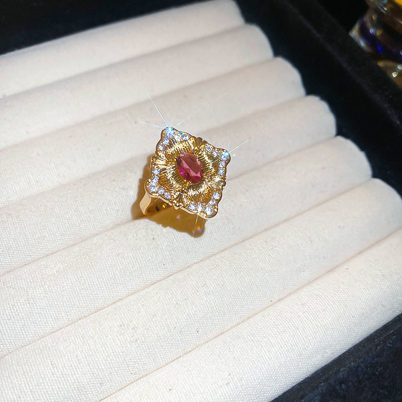 Wholesale zircon tiger eye open ring