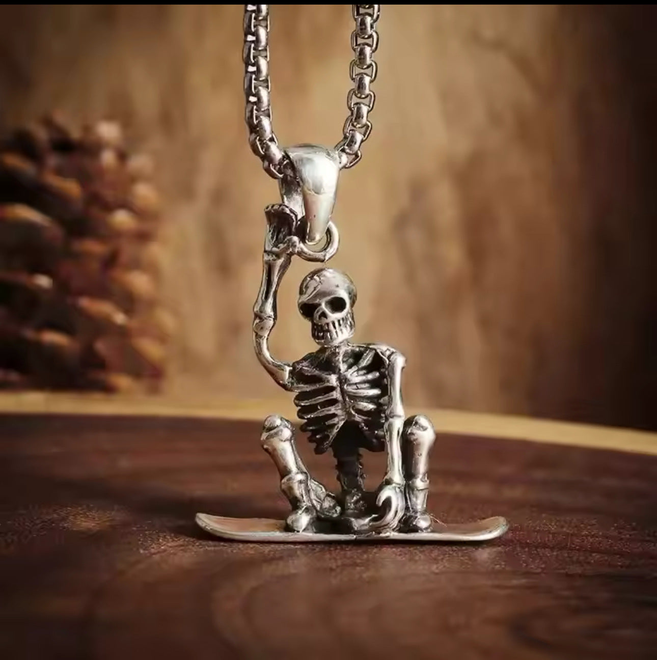 Wholesale Halloween punk style skull necklace