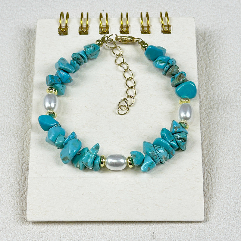 Großhandel natürliche Kiesstich -Barock -Perlenkette