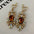 Wholesale crystal ethnic style water drop earrings