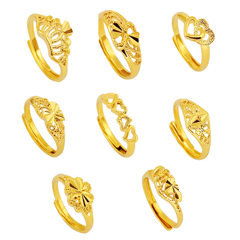 Wholesale Brass Gold Plated Open Gold Bow Ring ACC-RS-WanXi011