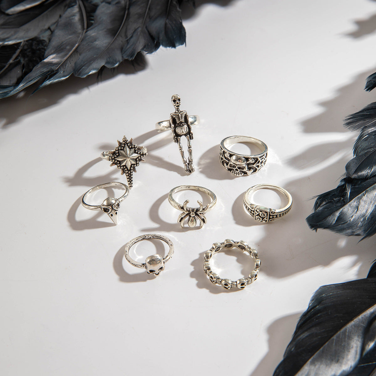 Wholesale  Skull Ring suit Punk  Ring