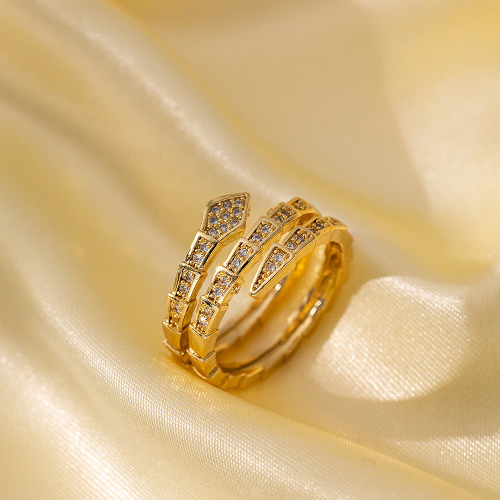 Wholesale Non-fading Open Adjustable Ring ACC-RS-QiYun001