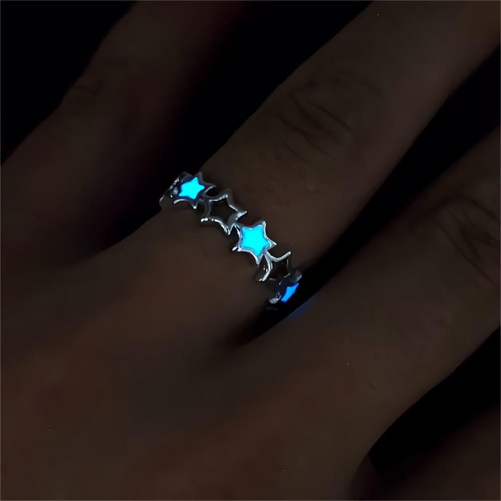Wholesale  personalized luminous five-pointed  ring