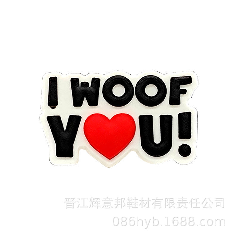 Wholesale Random 100pcs Love Garden PVC Soft Rubber Shoe Buckle Decoration ACC-SC-YiBang002