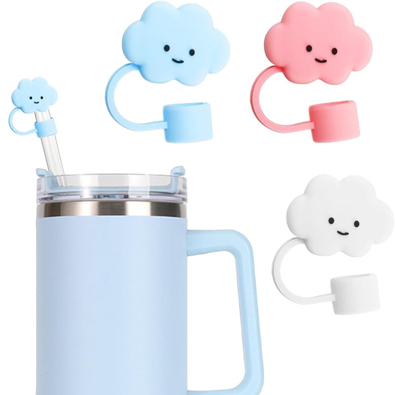 Wholesale 10pcs Cartoon cute colorful cloud dustproof straw cover