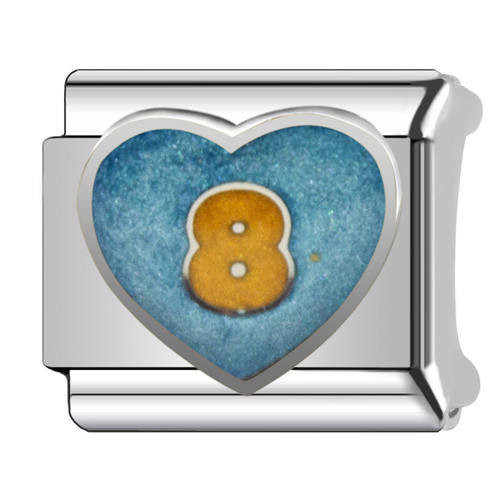 Wholesale  Italian Charm Bracelet 9mm DIY heart Creative Stainless Steel Composable Bracelet