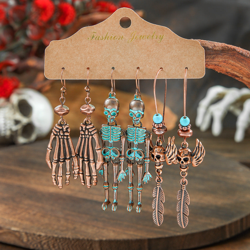 Wholesale Halloween  Suit Combination Couple Earrings Jewelry