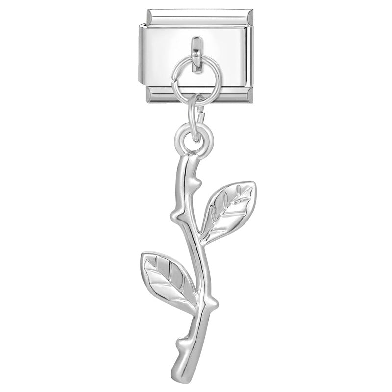 Wholesale Italian Charm Bracelet 9mm DIY Splicing Heart Pendant Stainless Steel Composable Bracelet