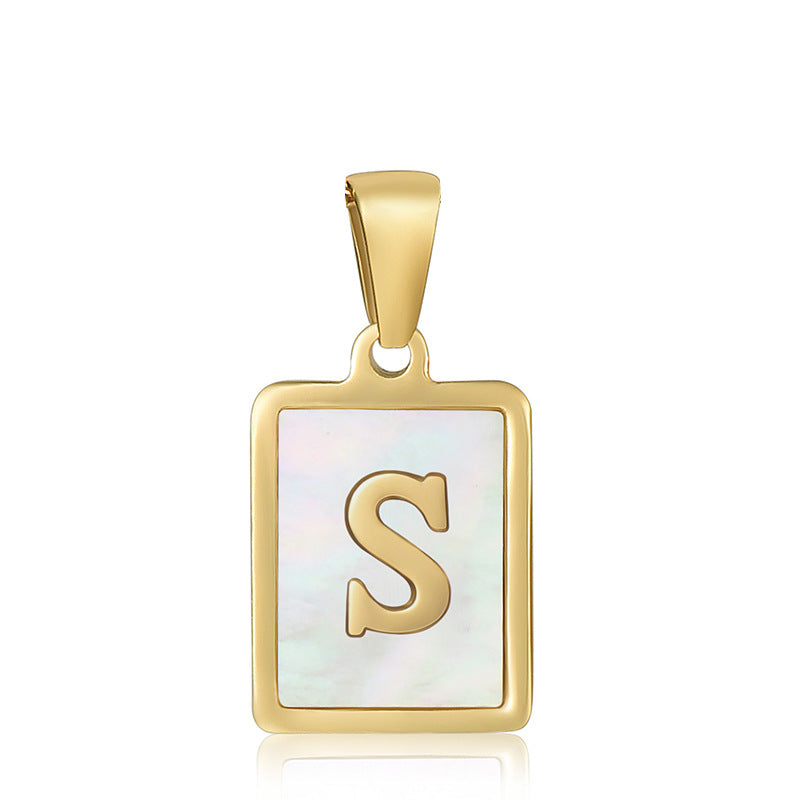 Wholesale Stainless Steel Letter Pendant Necklace Fashion Accessory Gift for Boutique Resale
