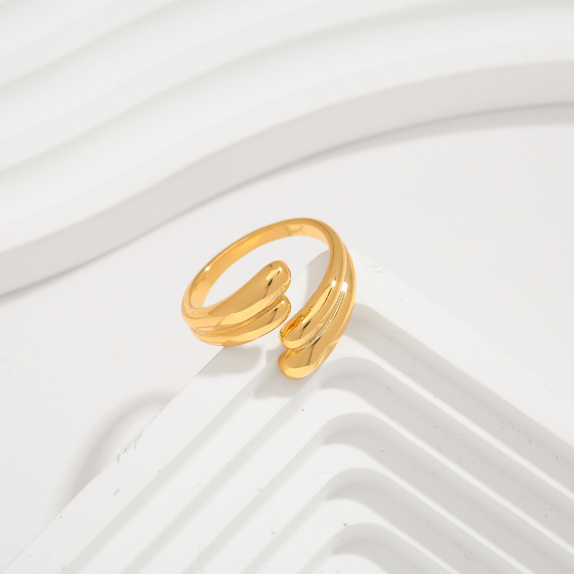 Wholesale  Geometric Open Adjustable rings