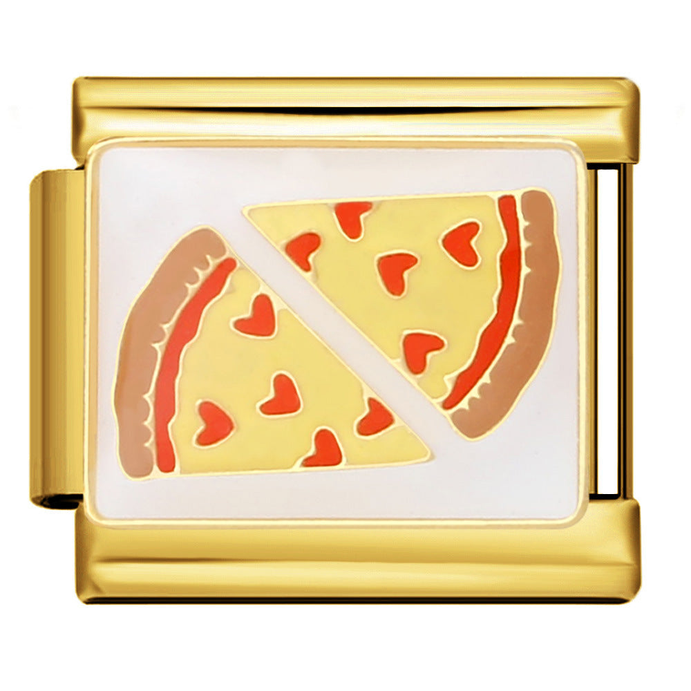 Wholesale Italian Charm Bracelet 9mm DIY Splicing Removable Gold and Silver Color Pattern Stainless Steel Composable Bracelet