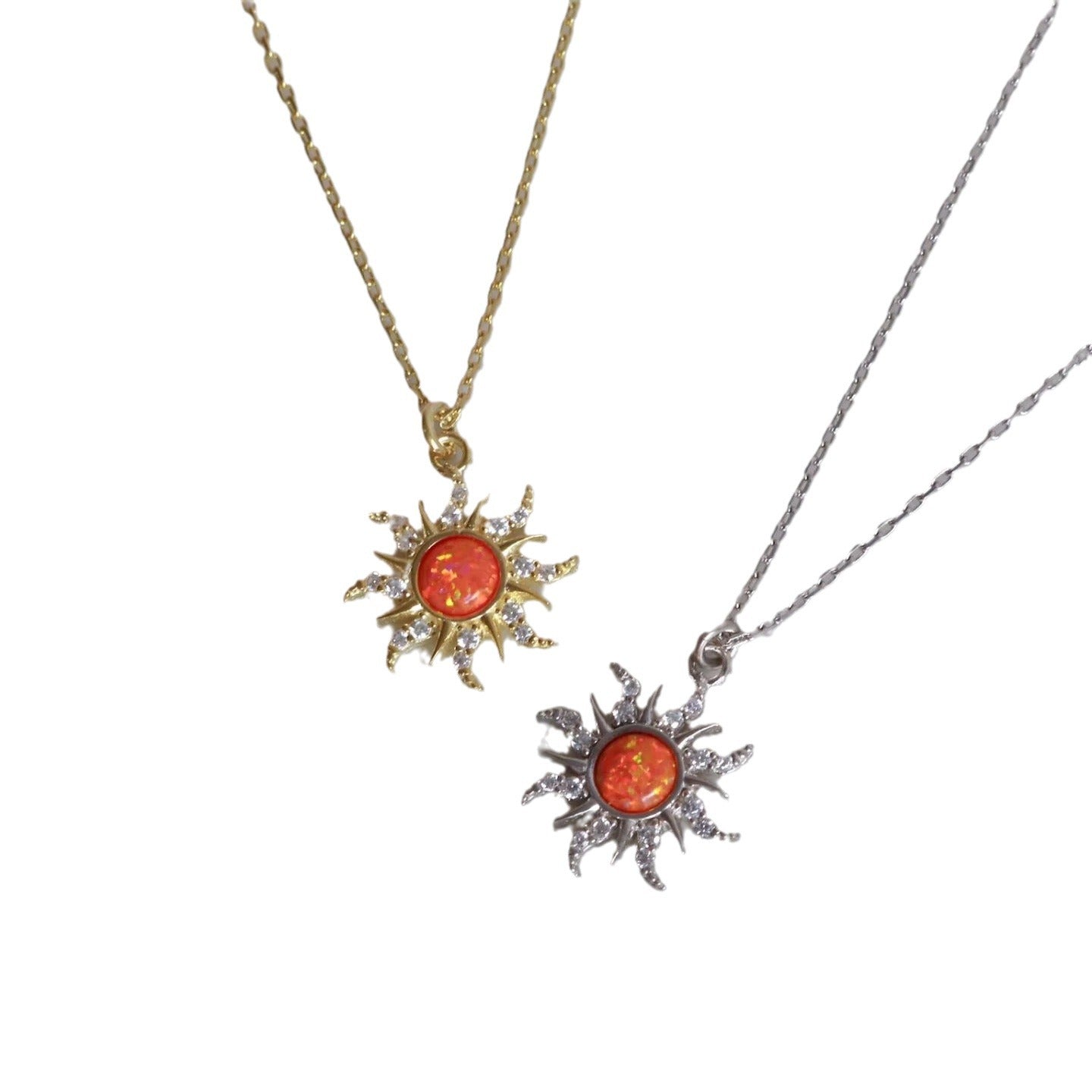 Wholesale sun pendant real opal necklace vintage rings bracelet earrings necklace