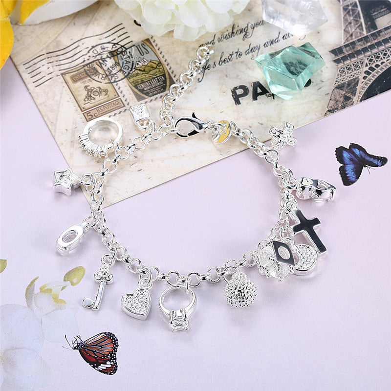 Wholesale Copper Electroplated Geometric Bracelet European Style Fashion Accessory for Women