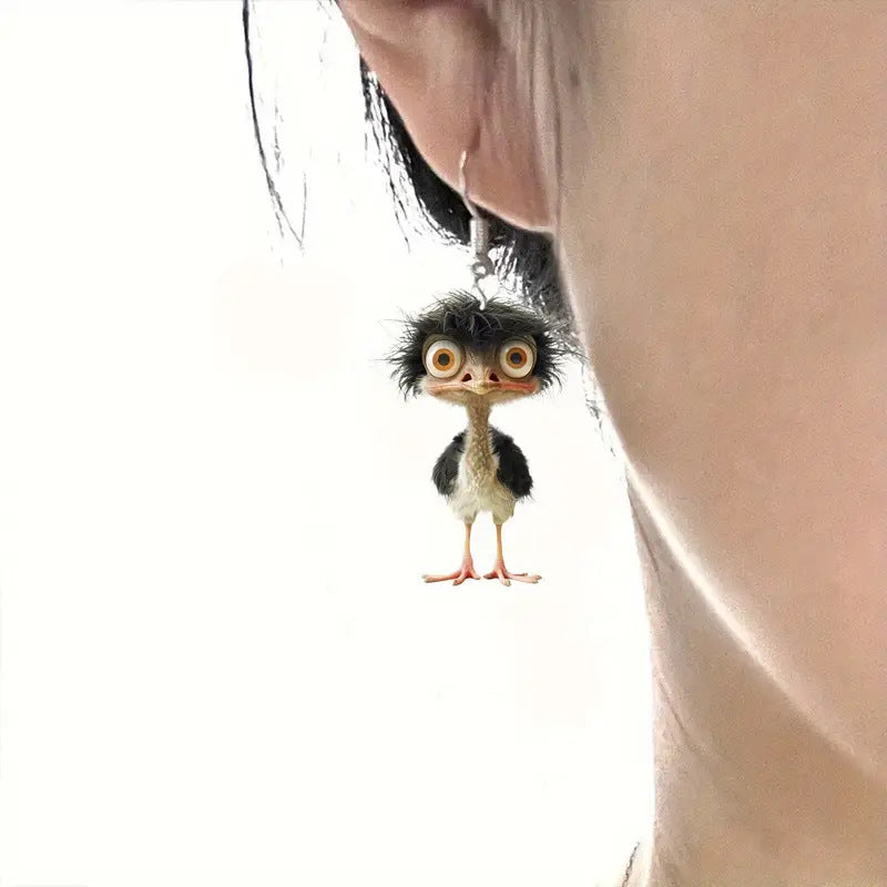 Wholesale Acrylic Funny bird earrings