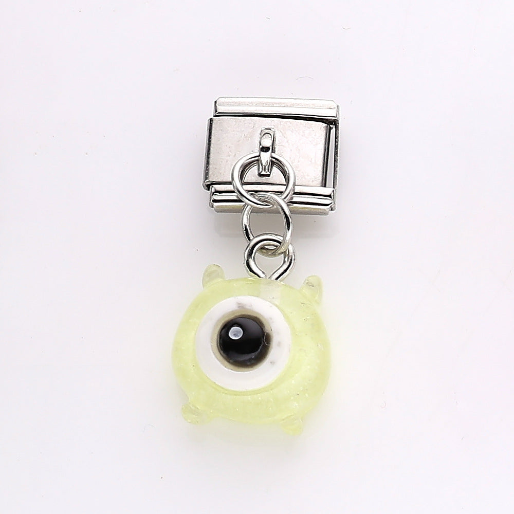 Wholesale 10pcs Italian Charm Bracelet 9mm DIY Splicing Cute Cartoon Stainless Steel Composable Bracelet ACCVIP