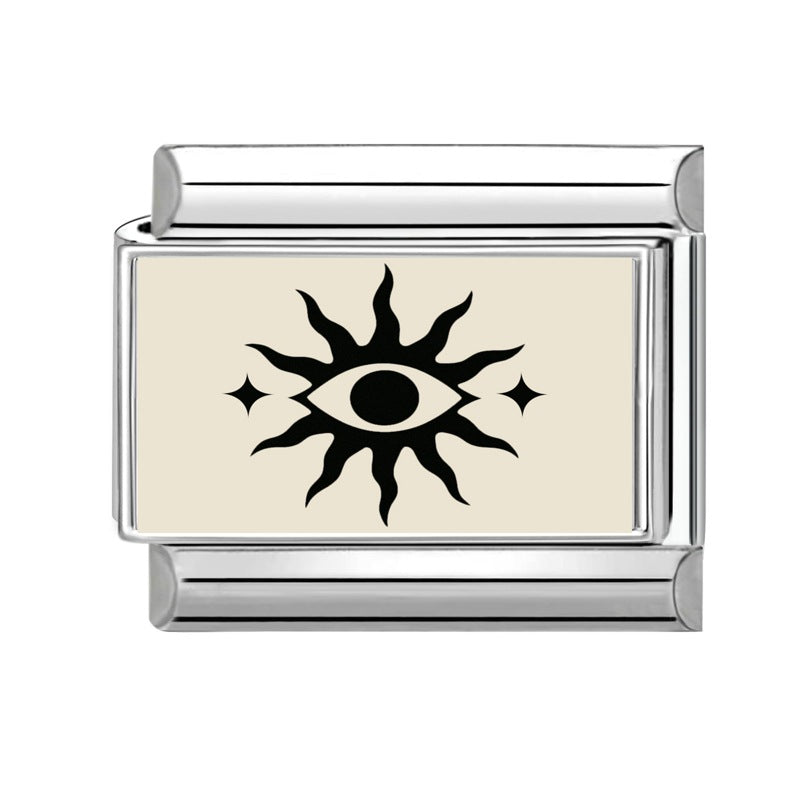 Wholesale 9mm Italian Charm Starter Bracelets DIY Heart Flower Evil Eye Series Stainless Steel Composable Bracelet