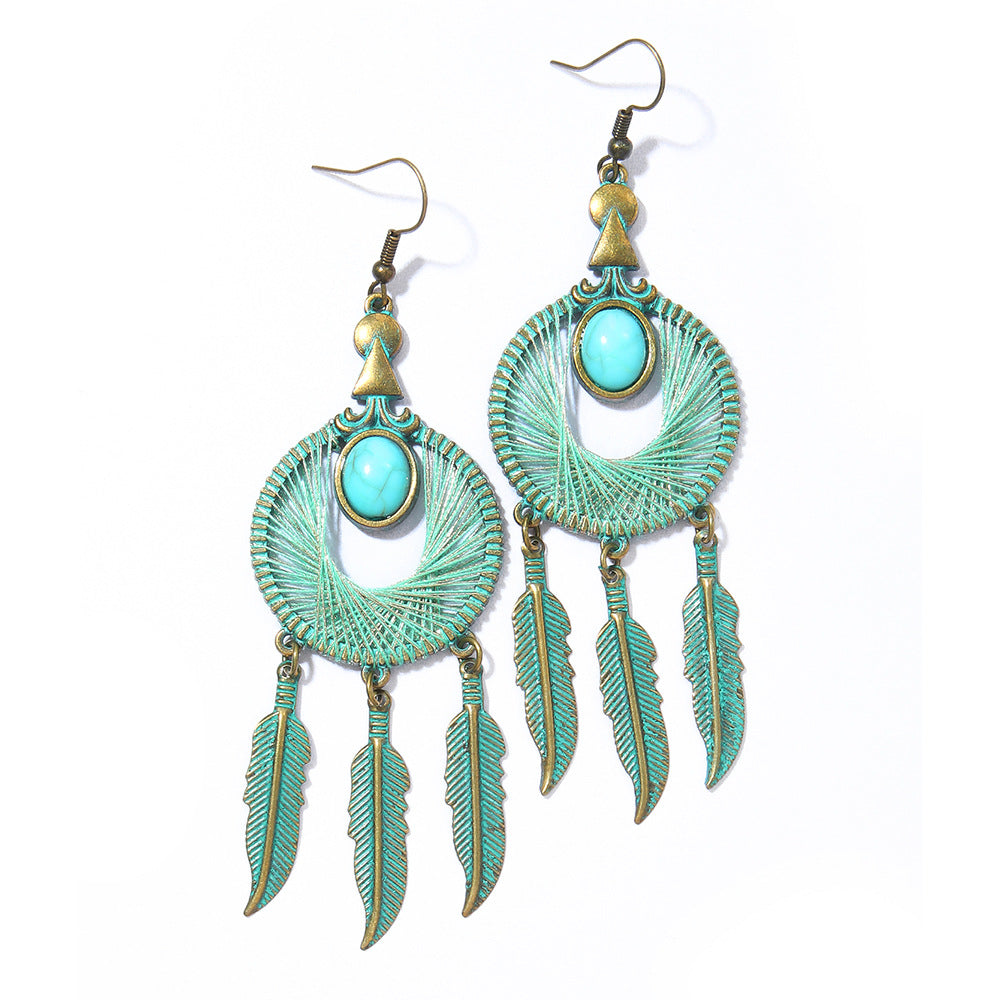 Wholesale Bohemian Tribal Ethnic Style Earrings for Holiday Travel Fashion Accessory