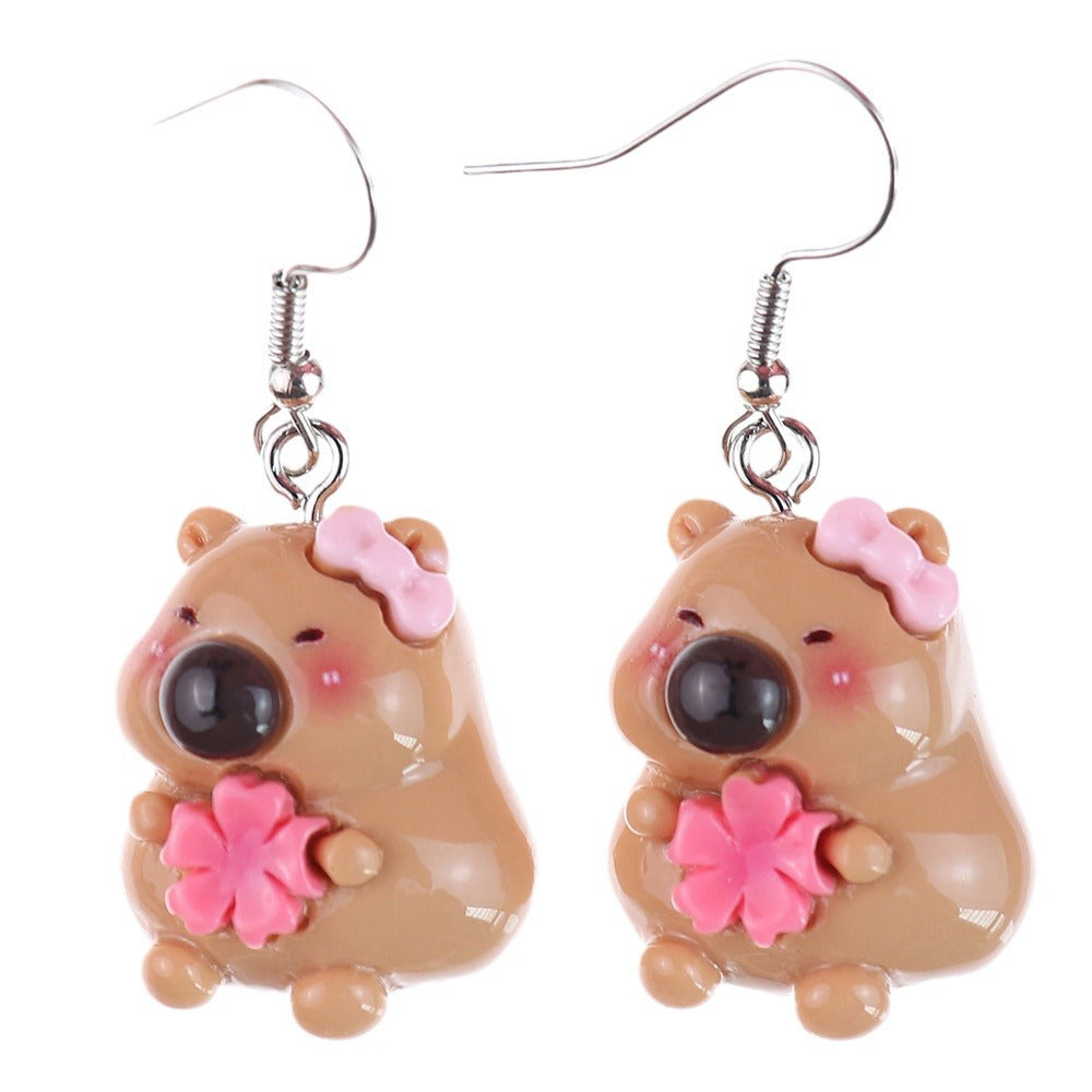 Wholesale  Cute Cartoon Peach Earrings