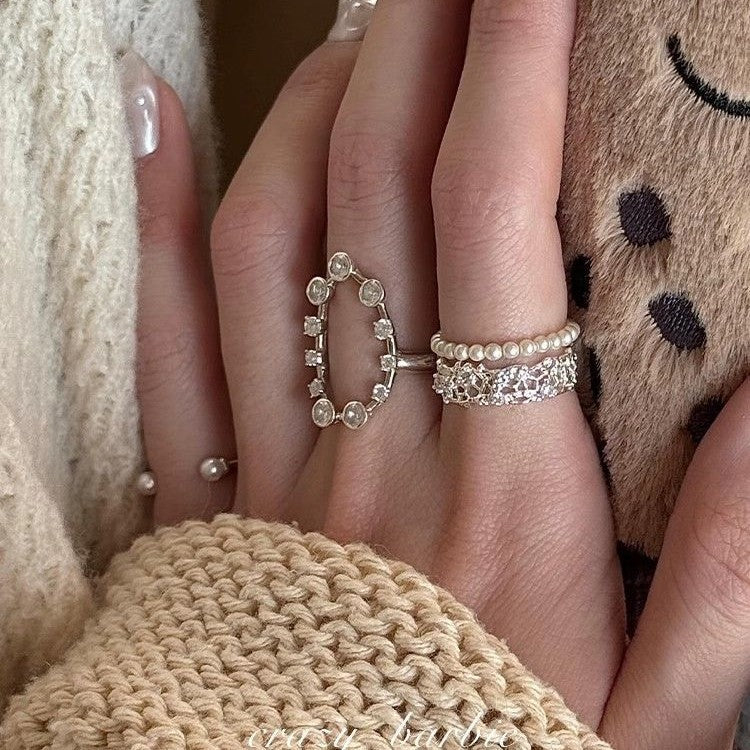 Wholesale  Diamond-encrusted Oval Ring etro Ring