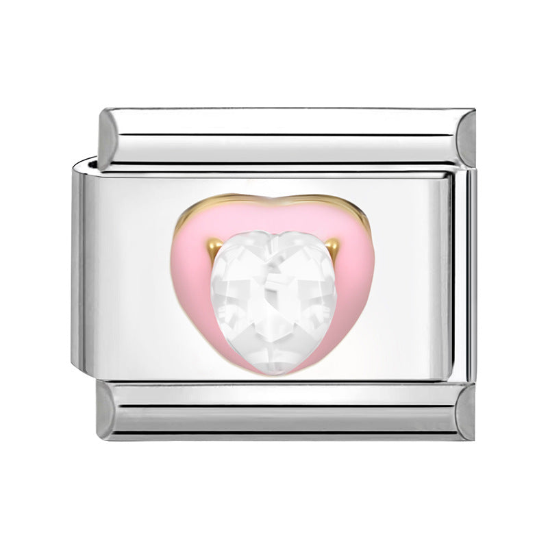 Wholesale Italian Charm Bracelet 9mm DIY Splicing Creative Pattern Stainless Steel Composable Bracelet