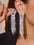 Wholesale Independence Day Exaggerated Long Tassel Love Earrings