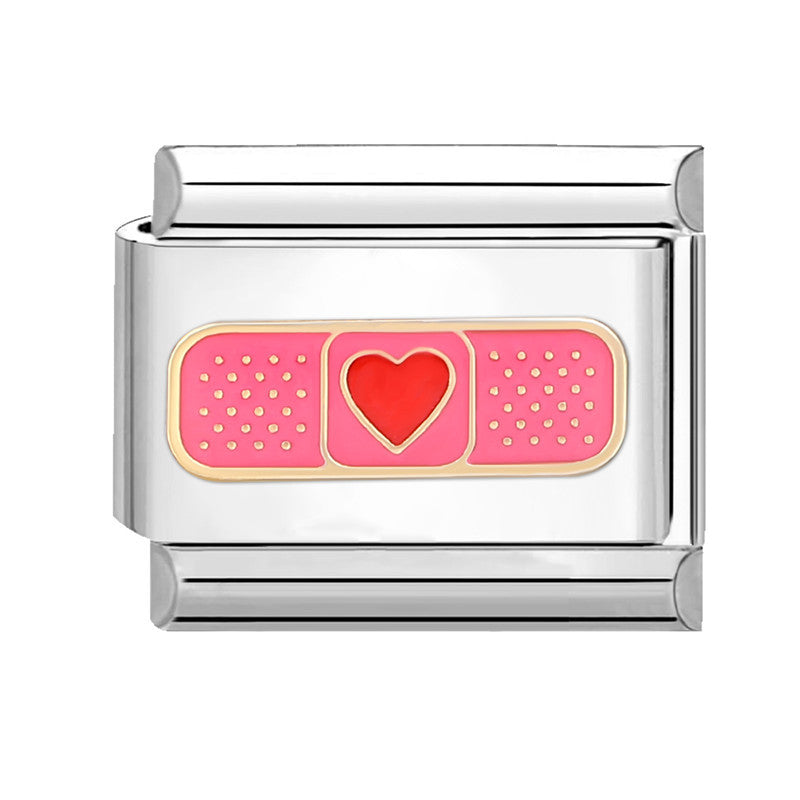 Wholesale Italian module handmade module creative DIY pink Charms