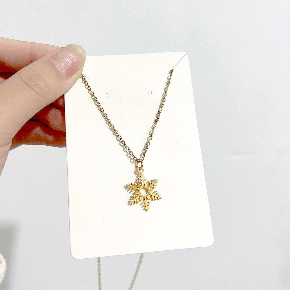 Wholesale Christmas Series Santa Claus Owl Pendant Titanium Steel Necklaces ACC-NE-Youbi001