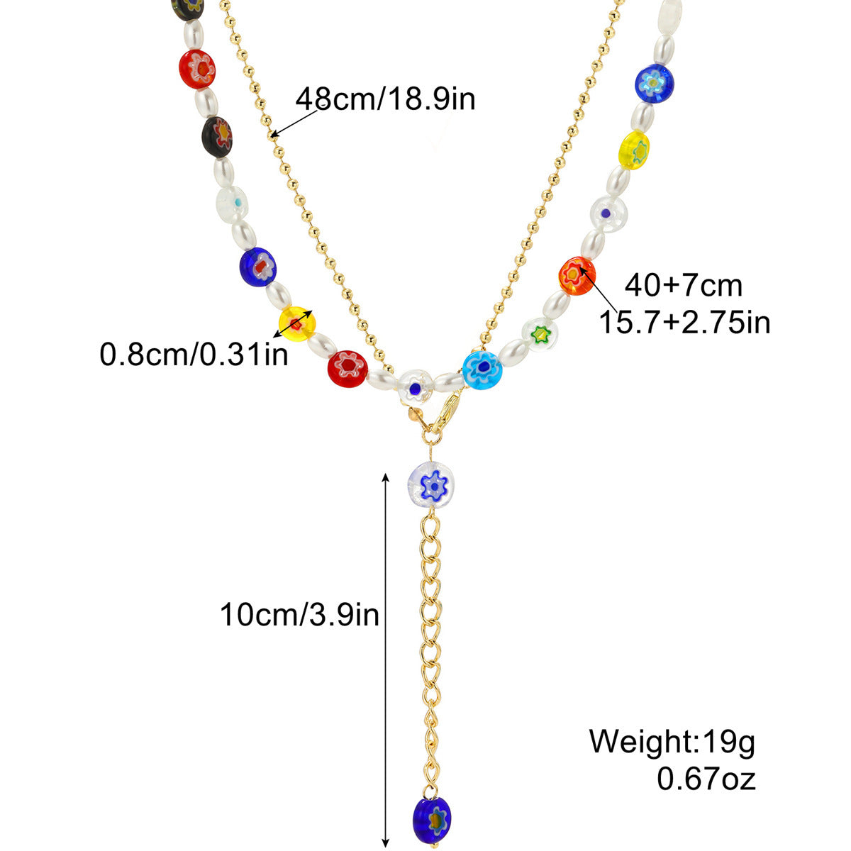 Wholesale  Five-Pointed Star Stacked Zircon Metal Multi-Layer Necklace