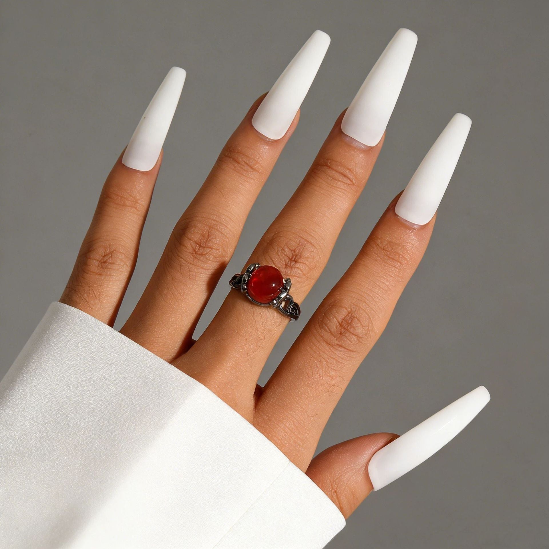 Wholesale Copper open-ended ring with natural stone