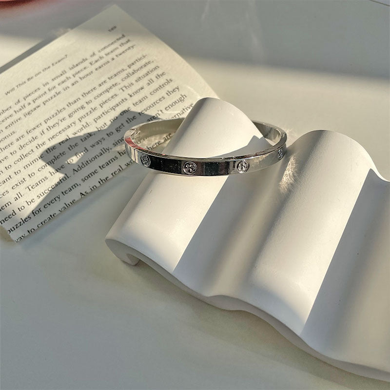 Wholesale Simple Fashion Couple Bracelet Set,  Gold Electroplated Metal Bangle,  Everyday Wear Jewelry Accessory for Resale