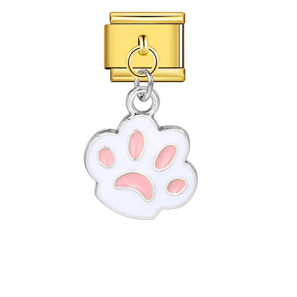 Wholesale Italian Charm Bracelet 9mm DIY Splicing Cute Creative Pendant Stainless Steel Composable Bracelet