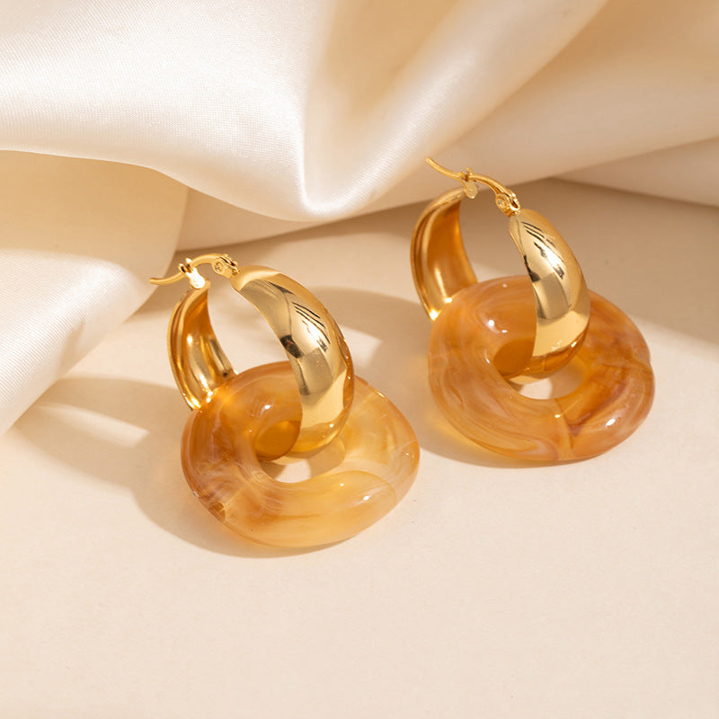 Wholesale Retro Niche Design Gold Statement Earrings,  Fashion Accessory for Women,  Gift for Party or Boutique