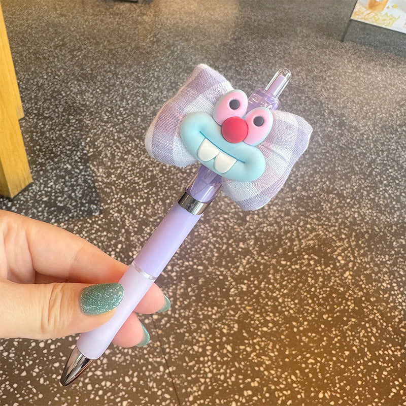Wholesale Funny big-eyed sausage-mouth bow ballpoint pen