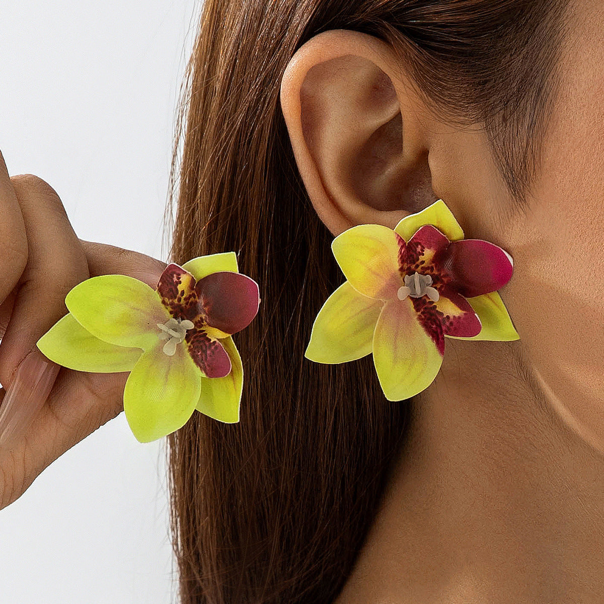 Wholesale Butterfly Orchid Flower Earrings