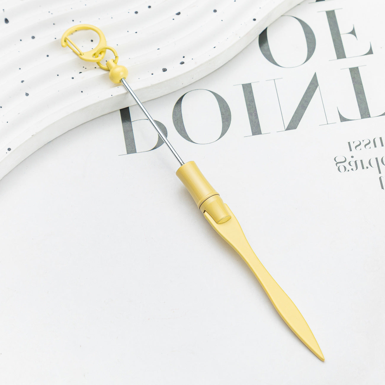 Wholesale Beadable Letter Opener Keychain Metal Paper Cutter ACC-KC-HuaH006