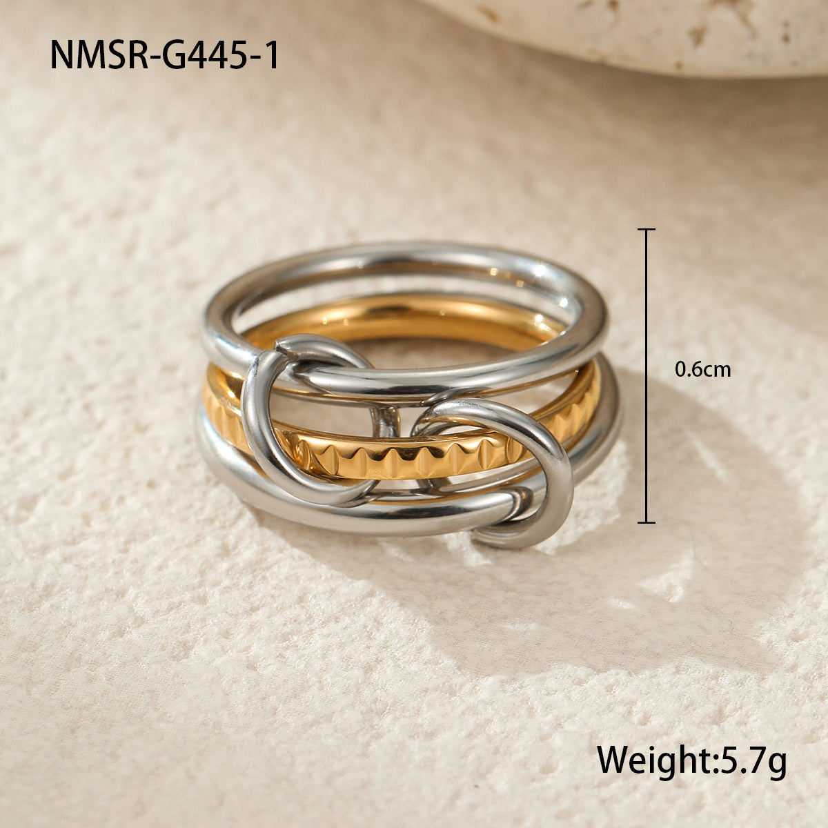 Wholesale  stacked color matching stainless steel ring
