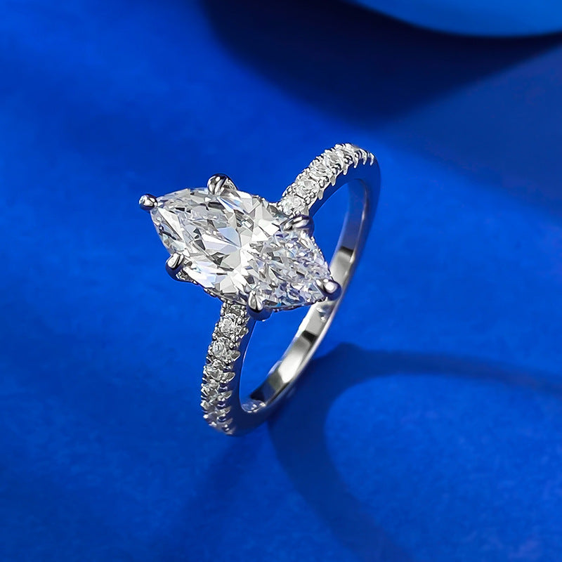 Wholesale S925 Silver Crown Goddess Marquise Ring