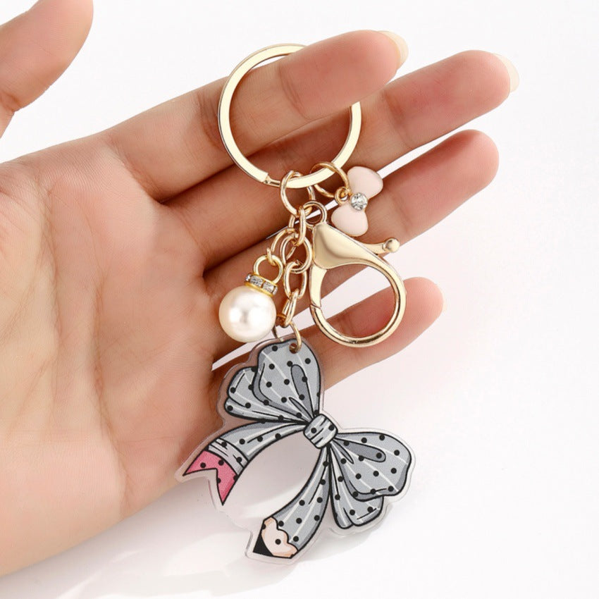 Wholesale Acrylic Bow Keychain