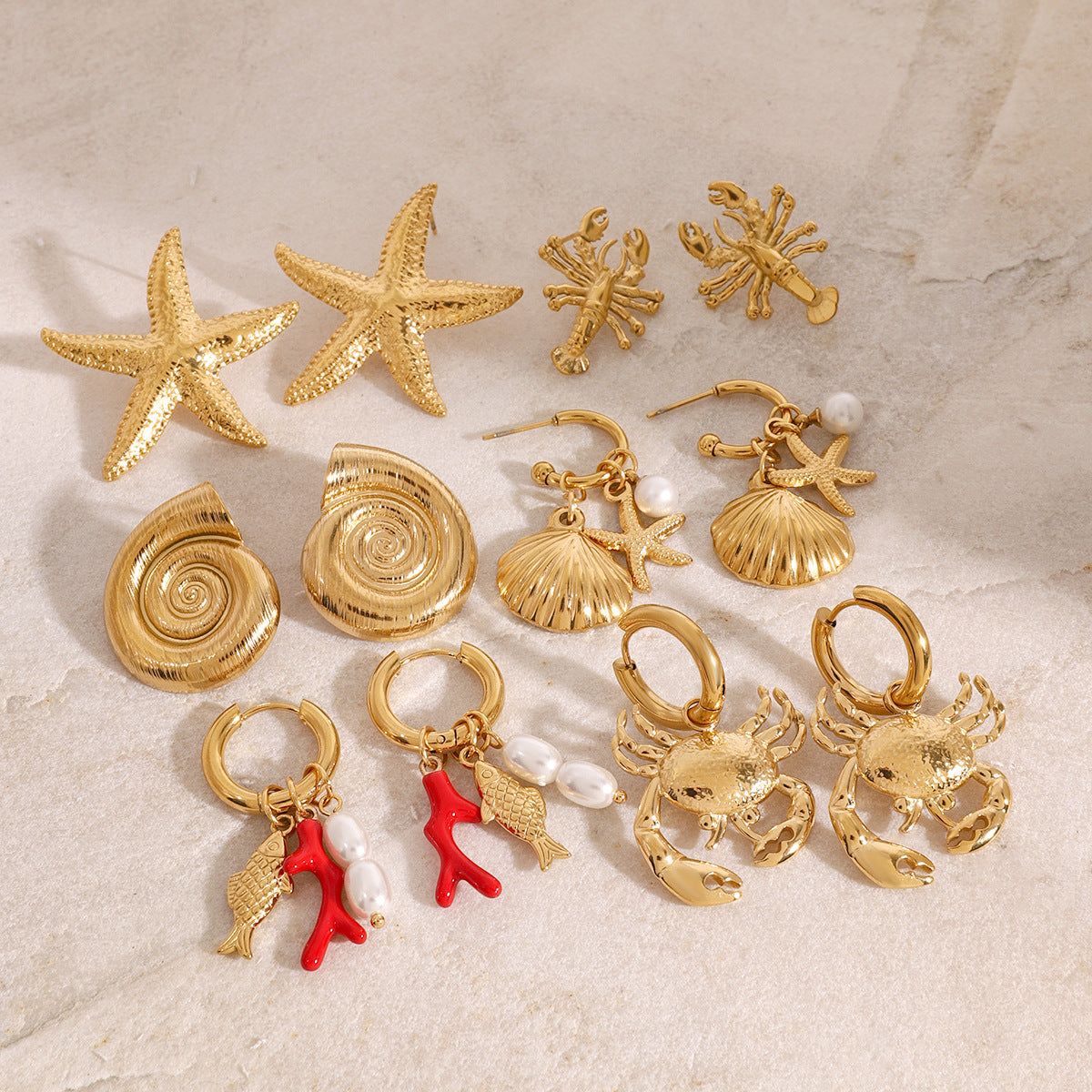 Wholesale gold-plated stainless steel earrings luxury earring