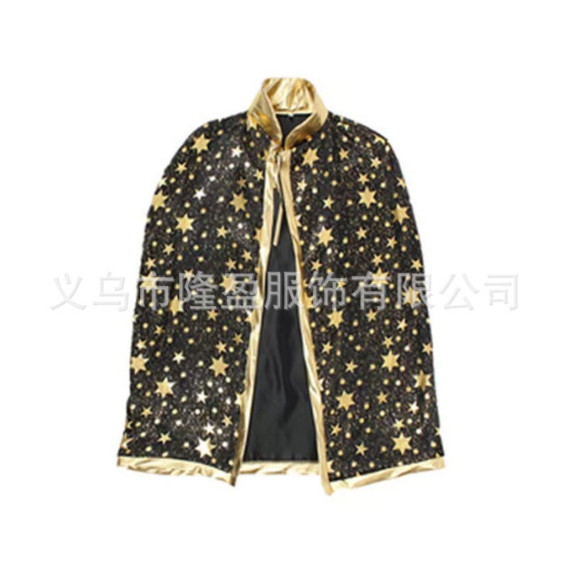 Wholesale  Party Children' s Witch Cape Hat Pumpkin Candy Bag Three-Piece Set