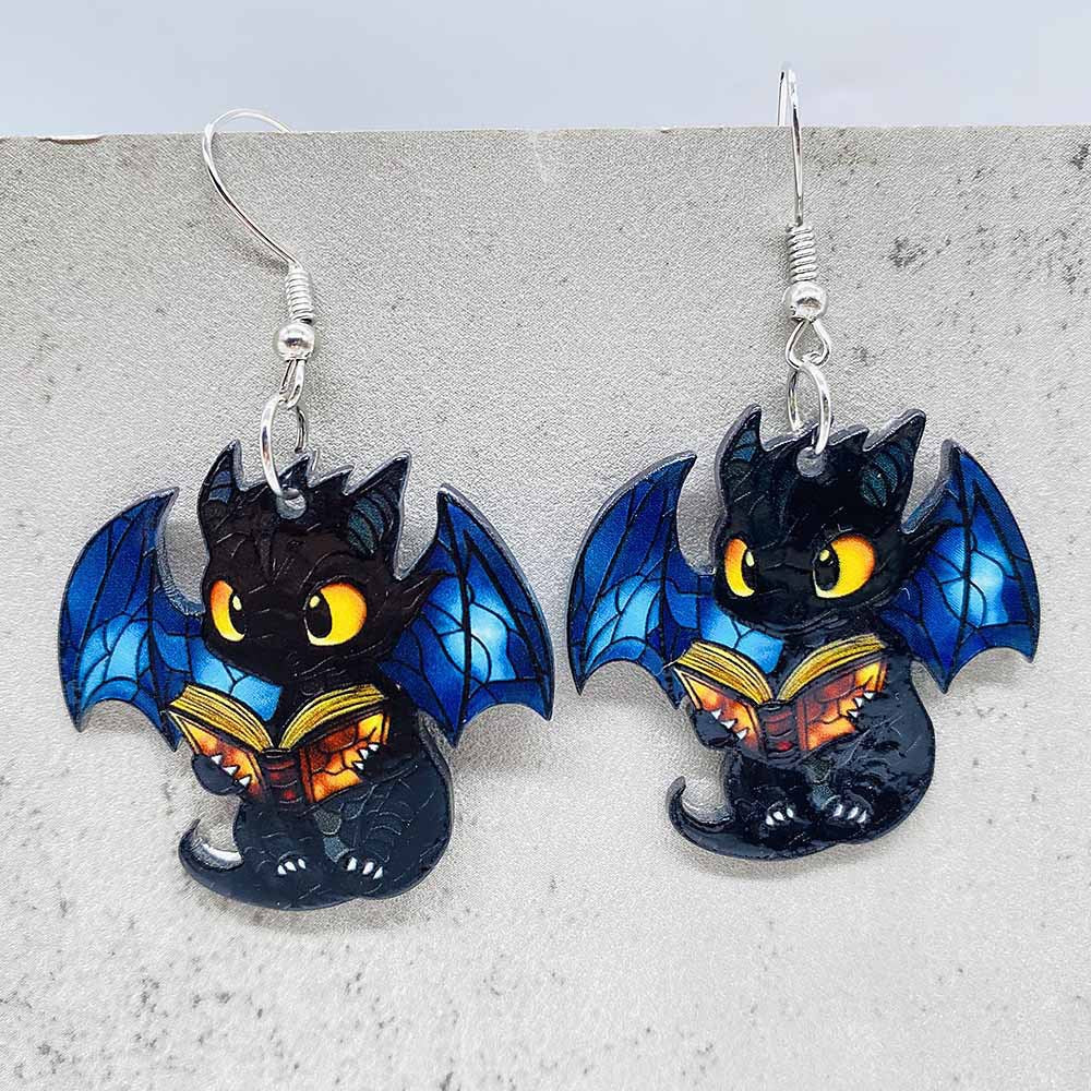 Wholesale Cartoon Animal Cute Cat Acrylic Earrings