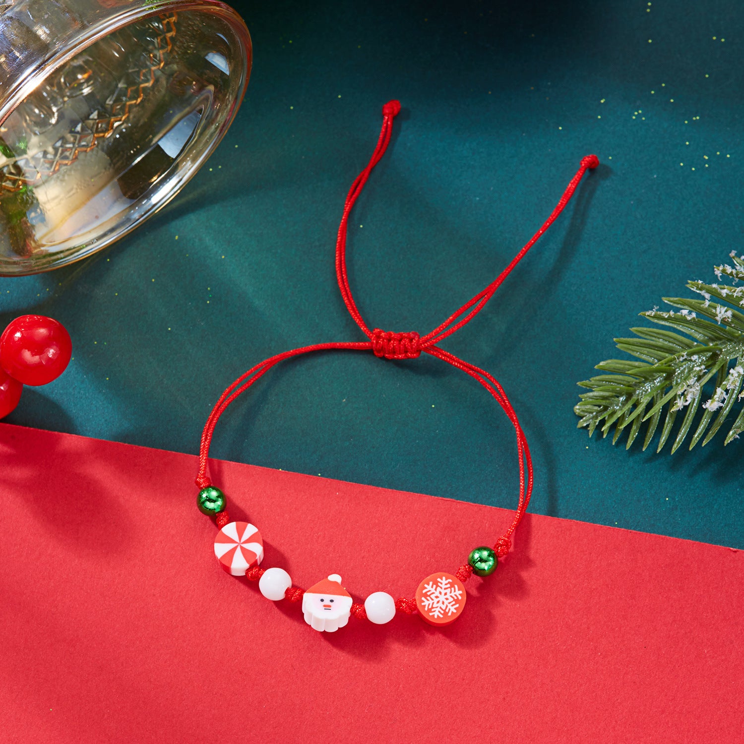 Wholesale Christmas Woven Paper Card Bracelet