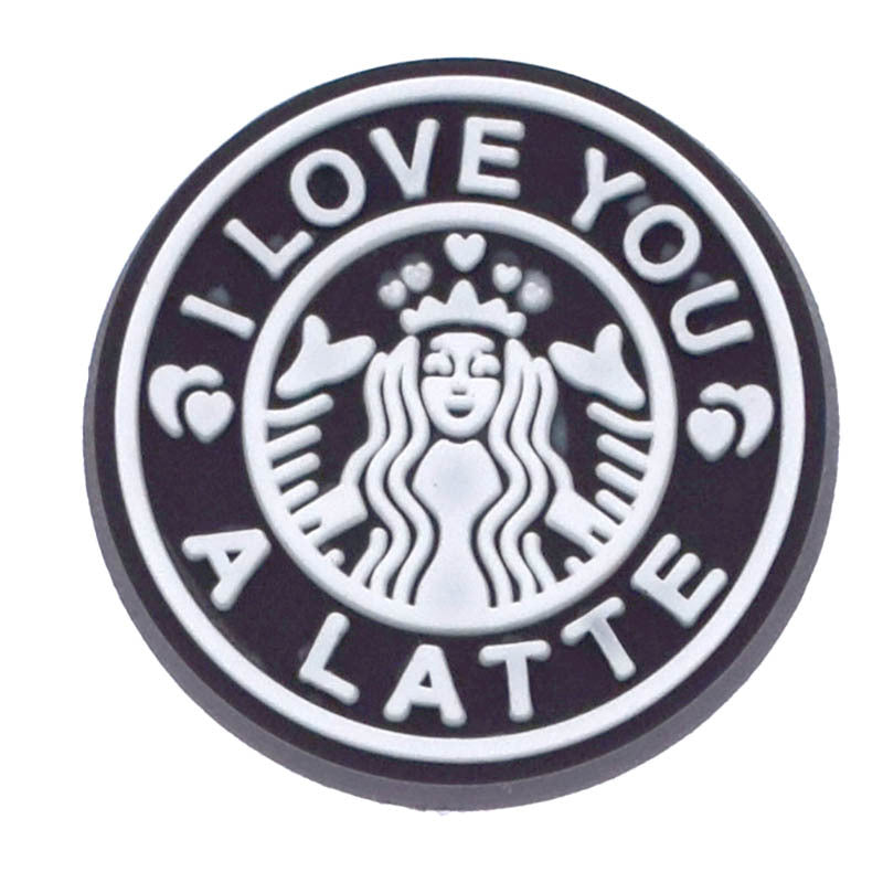 Wholesale Random 100pcs Coffee Series Shoes Accessories Shoes Charms