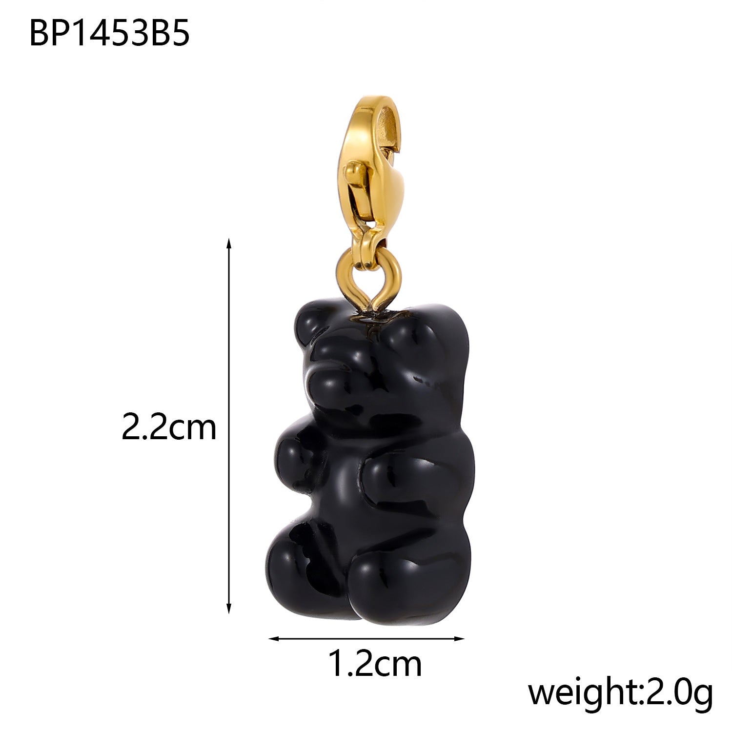Wholesale  Macaron Colorful Bear DIY Jewelry Pendant