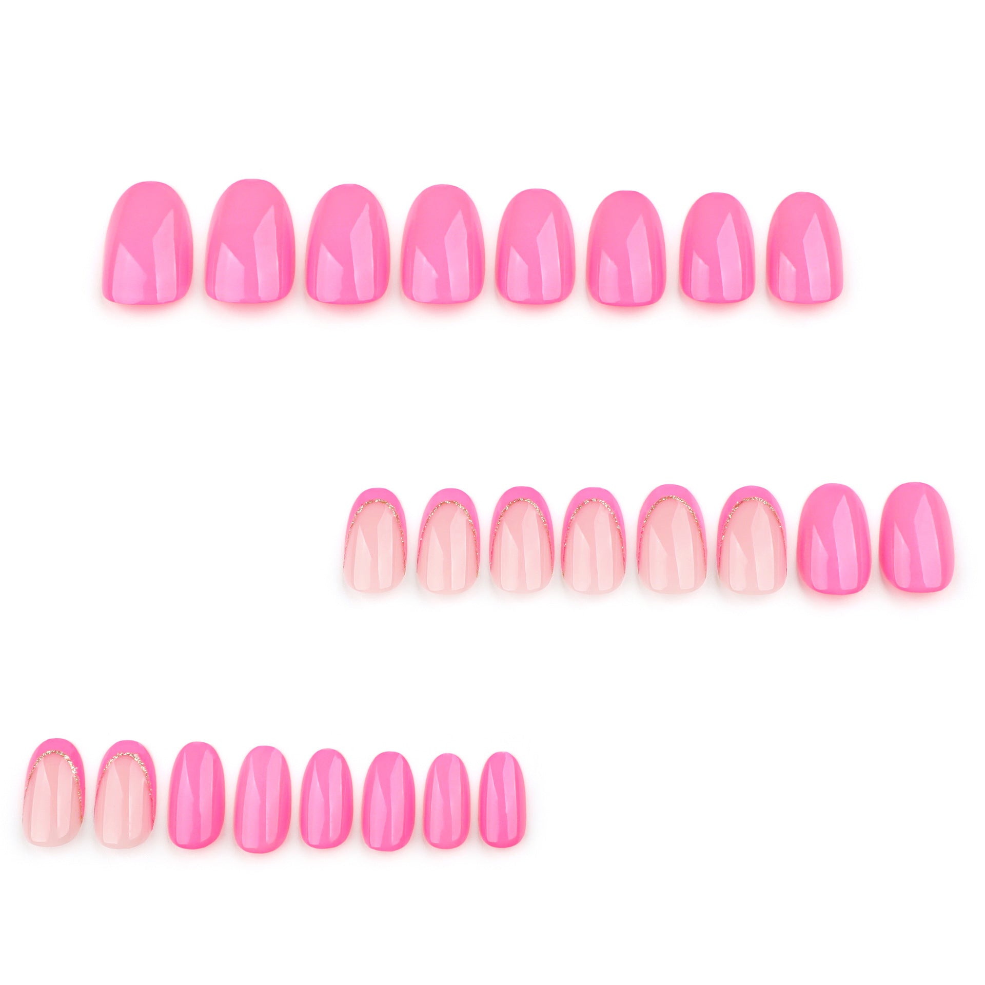 Wholesale 24 Pieces/box Rose Red Nails Kits Nail Stickers
