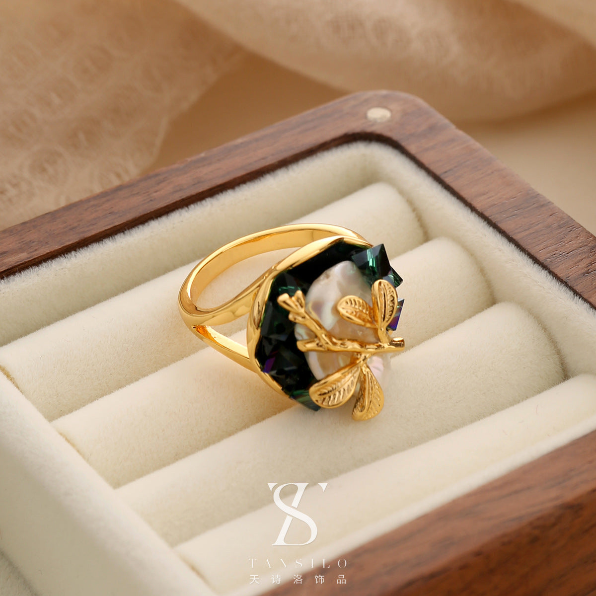 Wholesale  Oil Painting Vintage Ring  Oil Drop Opening Ring Adjustable Ring