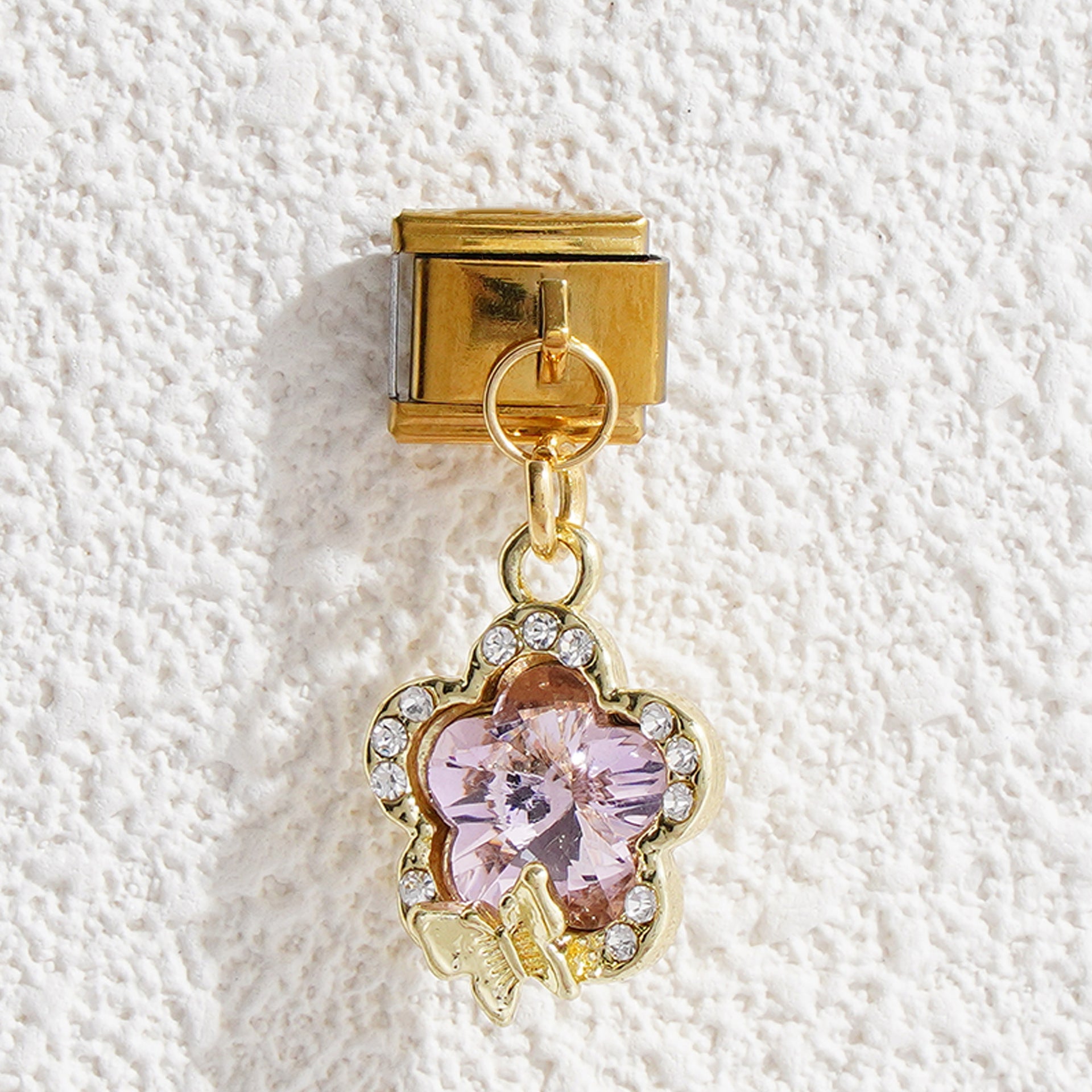 Wholesale 5PCS 9mm Italian Charm Starter Bracelets DIY flower Stainless Steel Composable Bracelet