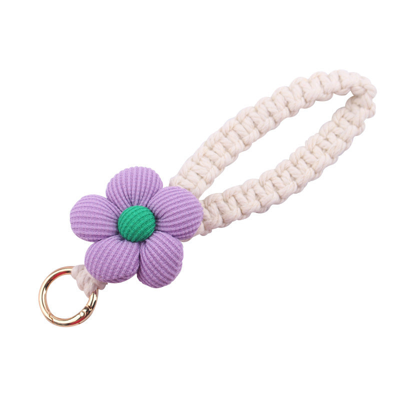 Wholesale Floral Cotton Hand-woven Lanyard Keychain ACC-KC-GuangTian085